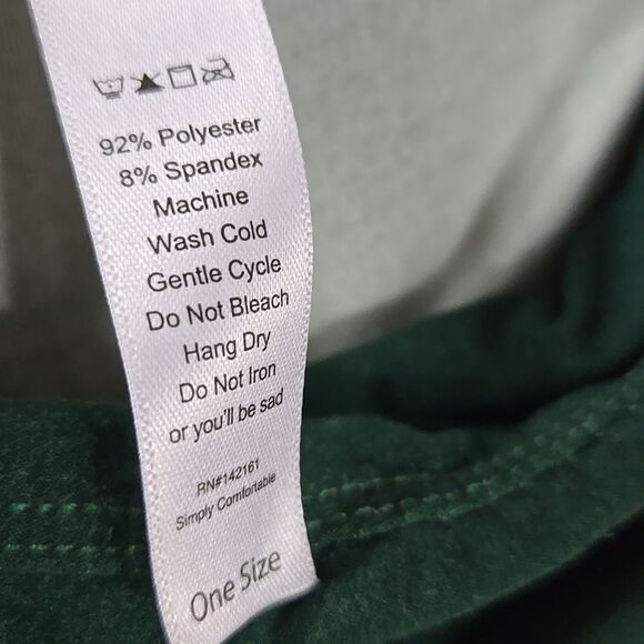 LuLaRoe Green Fair Isle One Size (2-10) So Soft Legging Christmas Holiday Season - Picture 6 of 7